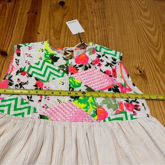 NWT MANOUSH 100% Cotton Ecru Color Oversized Short Mini Dress Rosace SZ 38 - Picture 11 of 13